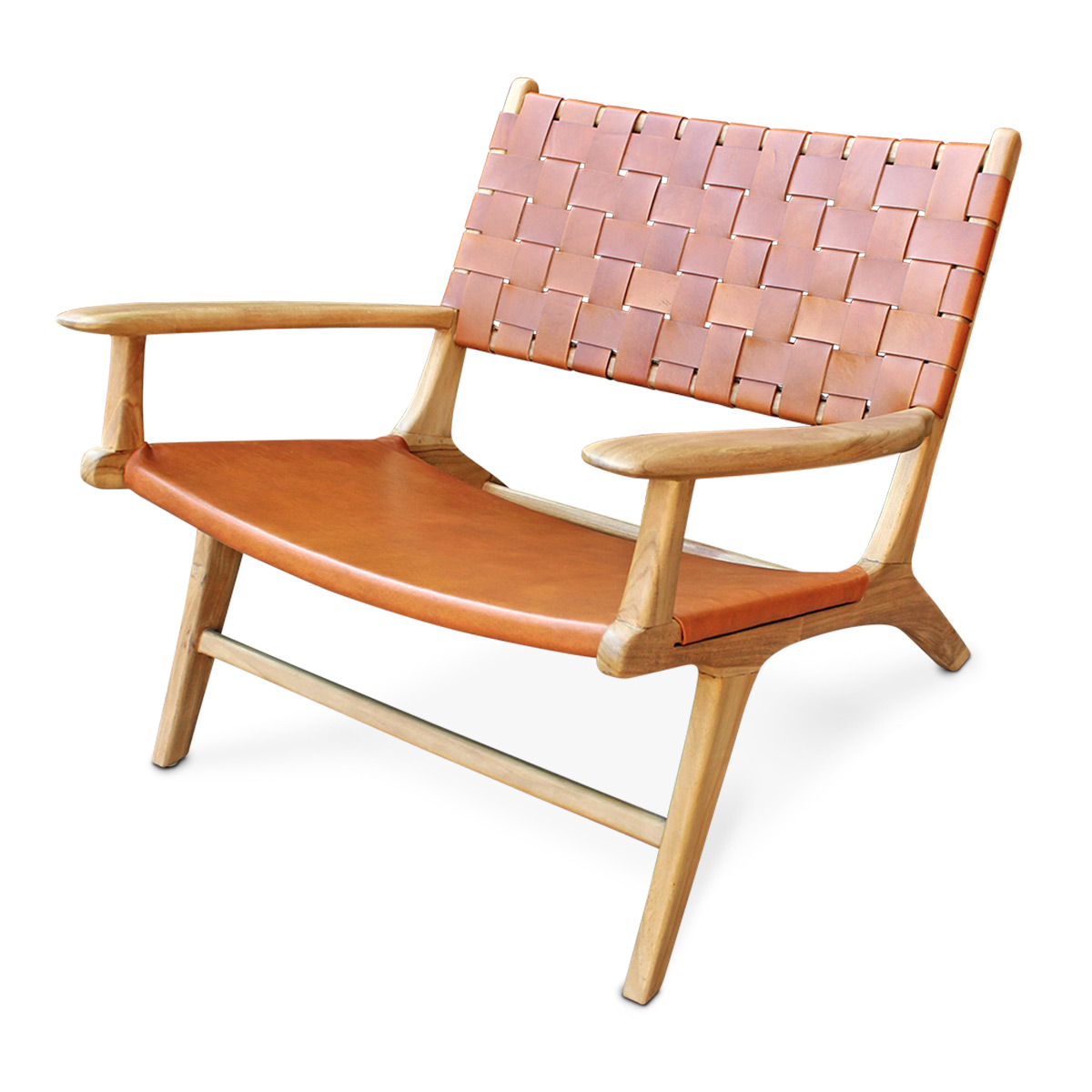INBALI Utkatasana | Teak & leather lounger INBALI Utkatasana | Teak & leather lounger