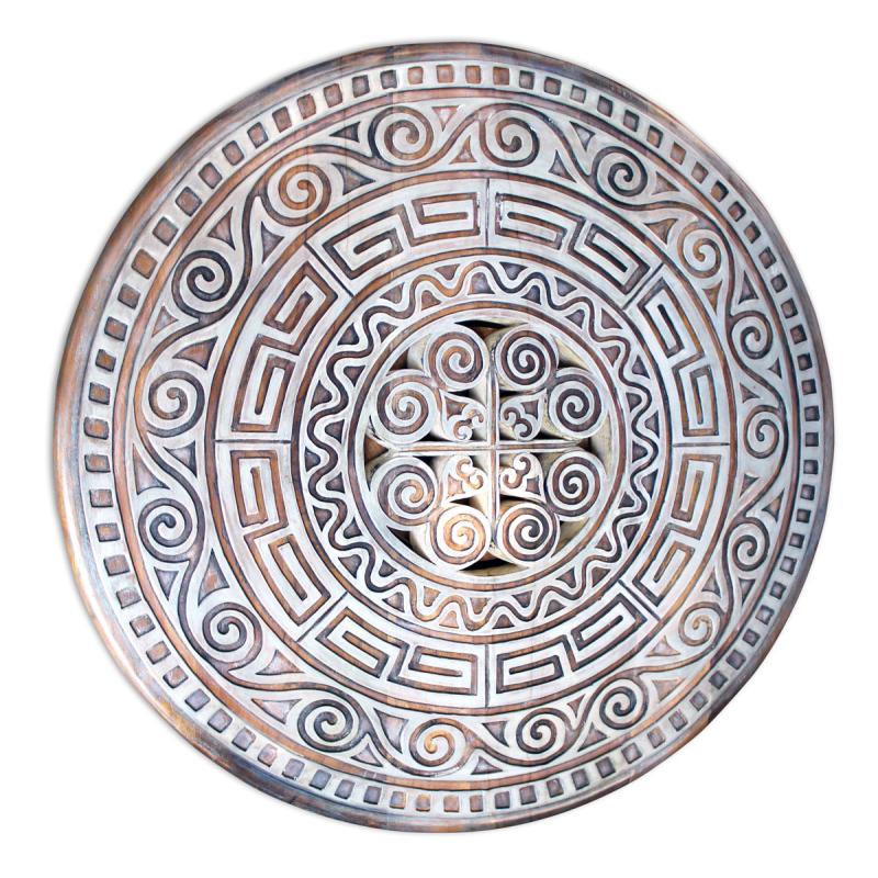 INBALI Burn White | Hand-carved teak wall art